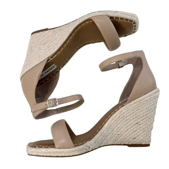 Steve Madden Submit Ankle Strap Espadrille Wedge Sandals Size 10M - Picture 6 of 16